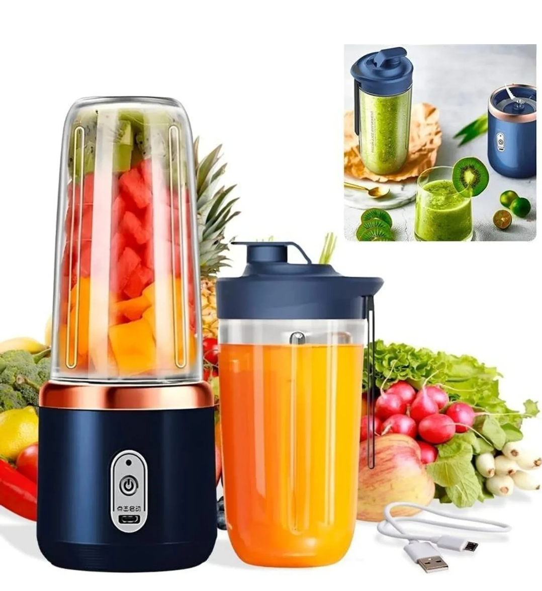 Portable Blender Pro 6-Blade Fruit Juicer Usb Rechargeable Fruit Juicer, Mixers For Shakes, Lightweight Blenders (Multicolor)