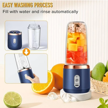 Portable Blender Pro 6-Blade Fruit Juicer Usb Rechargeable Fruit Juicer, Mixers For Shakes, Lightweight Blenders (Multicolor)