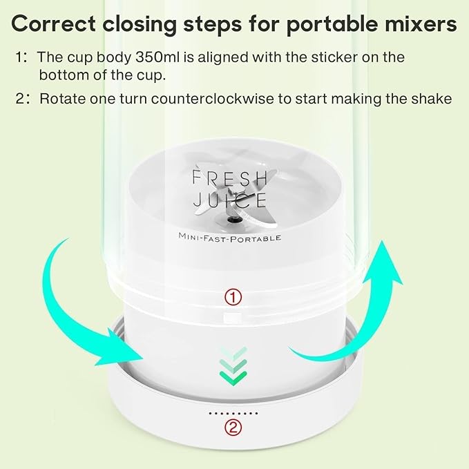 Fresh Juice Anywhere – Portable Power Blender(500 ml)